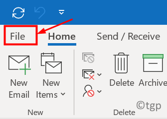 Outlook File Menu Min