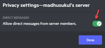 Privacy Settings Direct Messages Allow Direct Messages From Server Members Turn On