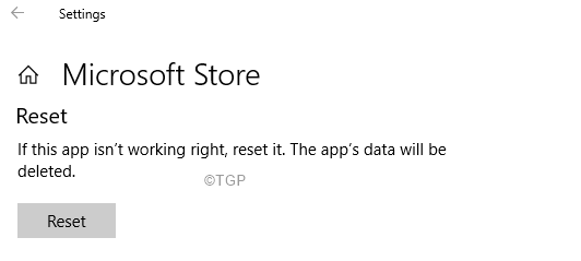 Reset The Microsoft Store