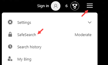 How to turn on or off SafeSearch Filter in Window 11