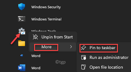 Start Menu All Apps Windows Tools Right Click Pin To Taskbar