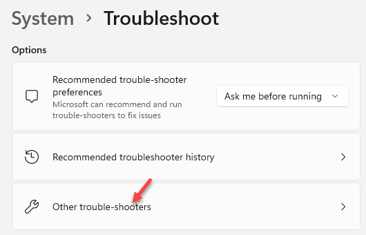 System Troubleshoot Other Trouble Shooters