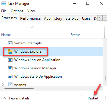 Task Manager Processes Windows Processes Windows Explorer Restart