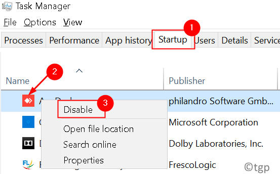 Task Manager Startup Disable Min1