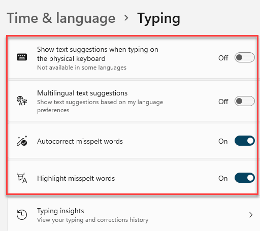 Time & Language Typing Turn On All Options Min