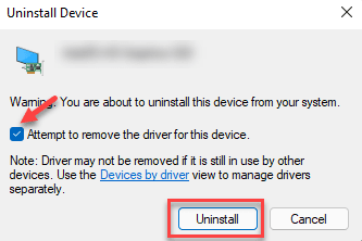 Uninstall Device Prompt Delete The Driver Software For This Device Check Uninstall Min