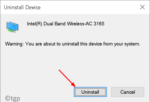 Uninstall Network Adapter Confirm Min