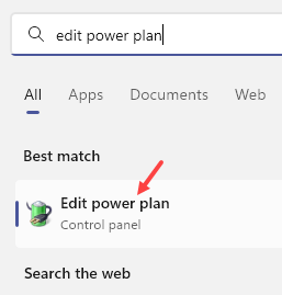 Edit Power Plan1 Min