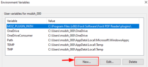 How to set environment variables in Windows 11