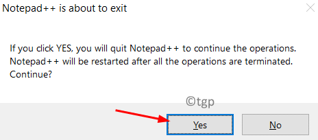 Confirm Notepad Restart Min