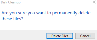 Delete Files Confirmation Dialog