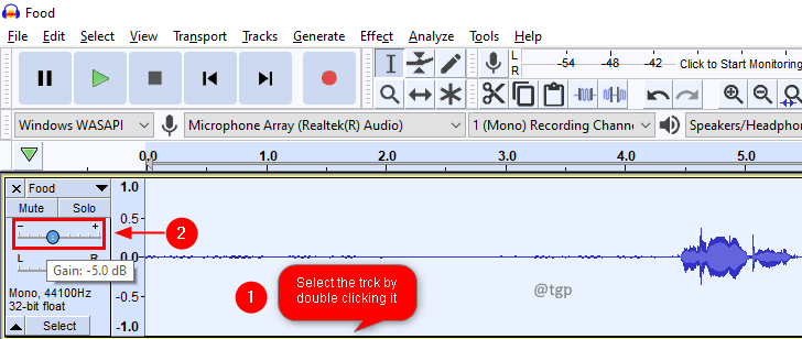 Audacity увеличить громкость файла