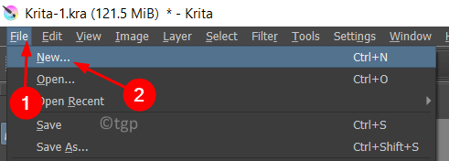 Krita File New Min