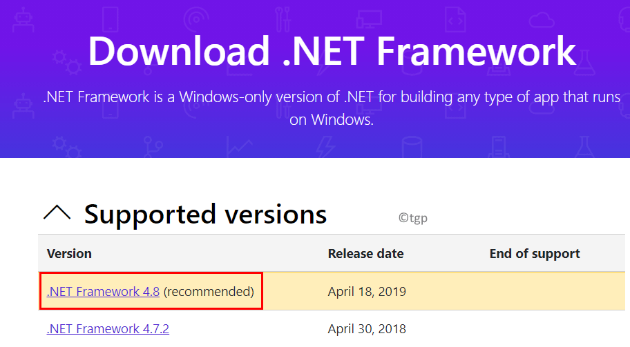 Microsoft .net Download Page Min