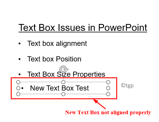 New Text Box Not Aligned Min