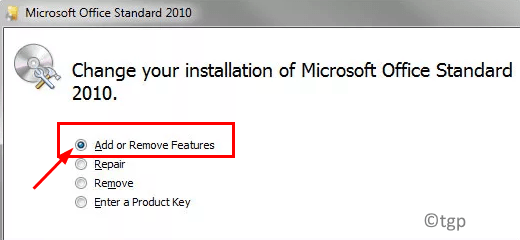 Office 2010 Add Remove Features Min