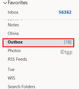 Мин. Исходящих сообщений Outlook