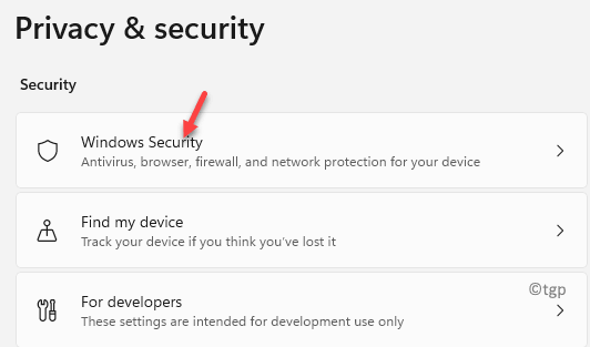 Privacy& Security Windows Security Min