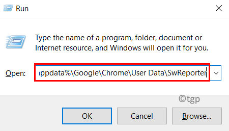 Запустите Localappdata Chrome Userdata Swreporter Min