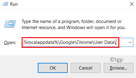 Запустите Localappdata Chrome Userdata Min