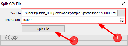 Split Csv