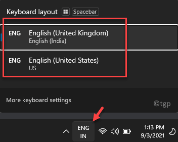 Taskbar English Abbreviation Select From Input Language Min