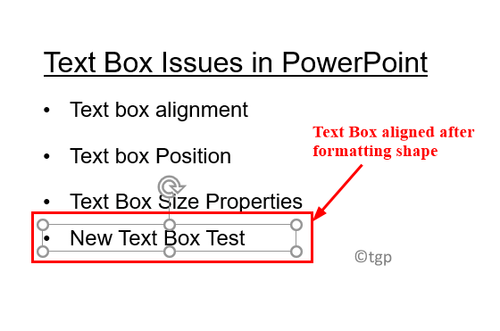 Text Box After Format Min