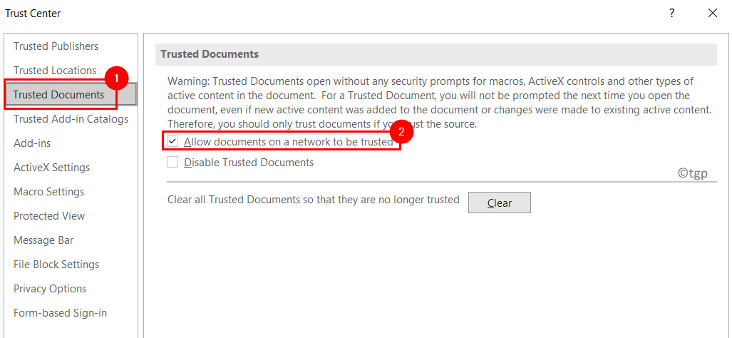 Trusted Documents Settings Min