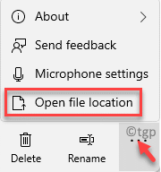 Voice Recorder App Bottom Right Three Dots Open File Location