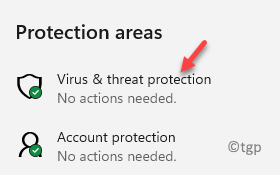 Windows Security Protection Areas Virus & Threat Protection