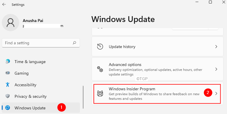 Windows Update Windows Insider Program