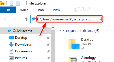 Battery Report Path In File Explorer Min