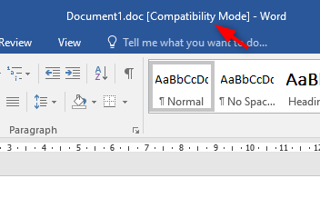 How to disable the Compatibility Mode in Microsoft Word