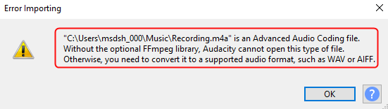 ffmpeg library audacity