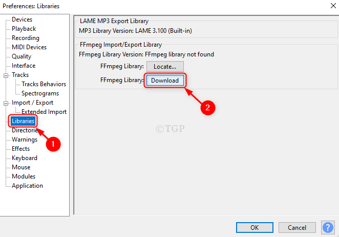 audacity ffmpeg windows 7