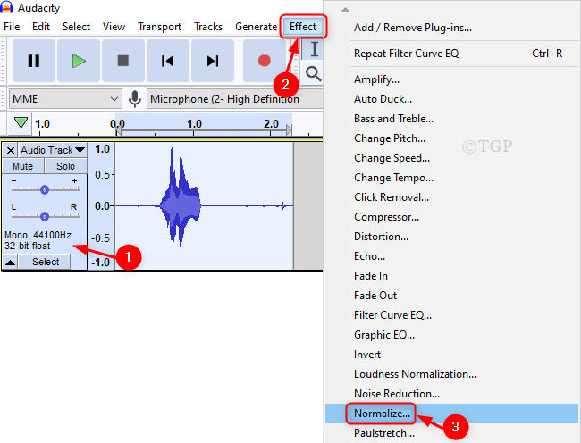 normalize audio audacity