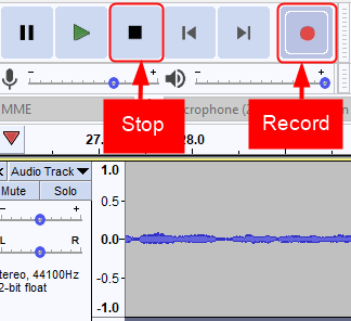 timeline actions disabled during recording audacity