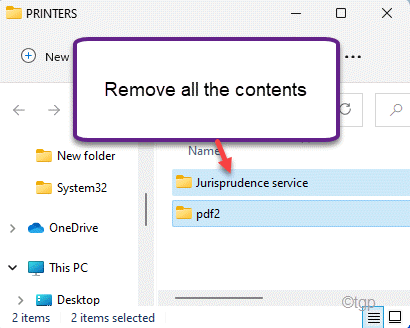 Remove All The Contents