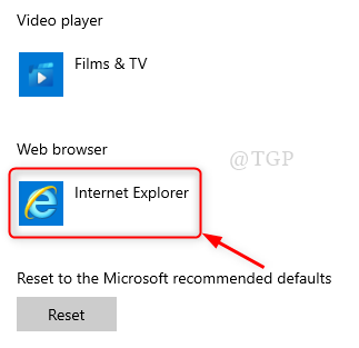 Set Default Browser