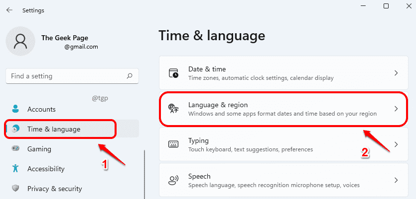 1 Language Region Optimized