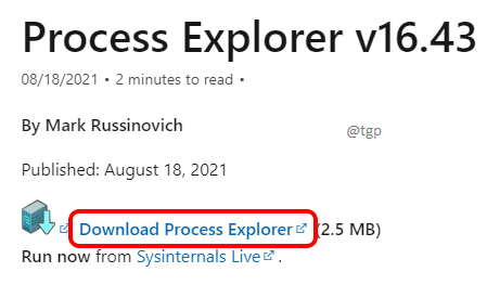 7 Download Process Explorer Optimized