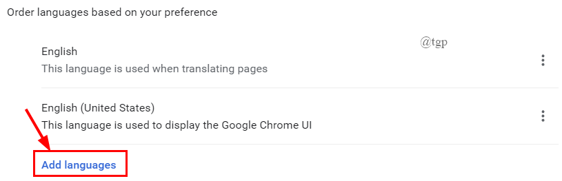 Chrome Add Languages