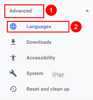 Chrome Adv Languages