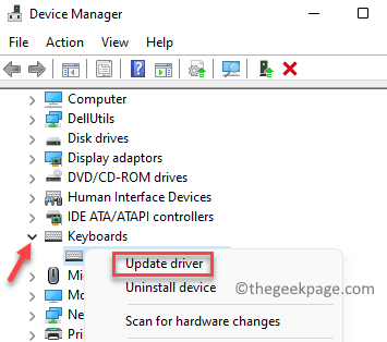 Device Manager Keyboards Right Click On Keyboard Update Driver Min