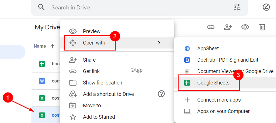 Drive Open Excel Using Google Sheets Min