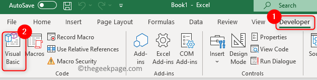 Excel Developer Visual Basic Min