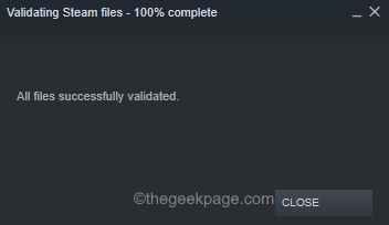 Game Files Validation Complete Min