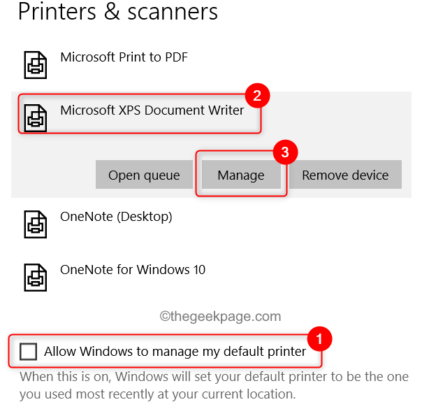 Printer Microsoft Xps Manage Min