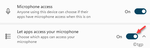 Privacy & Security Microphone Let Apps Access Your Microphone Enable