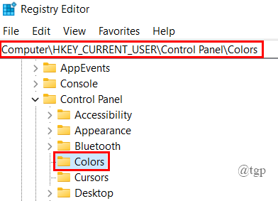 Registry Editor Color